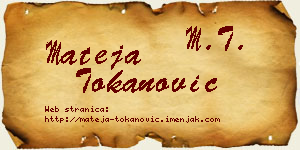 Mateja Tokanović vizit kartica